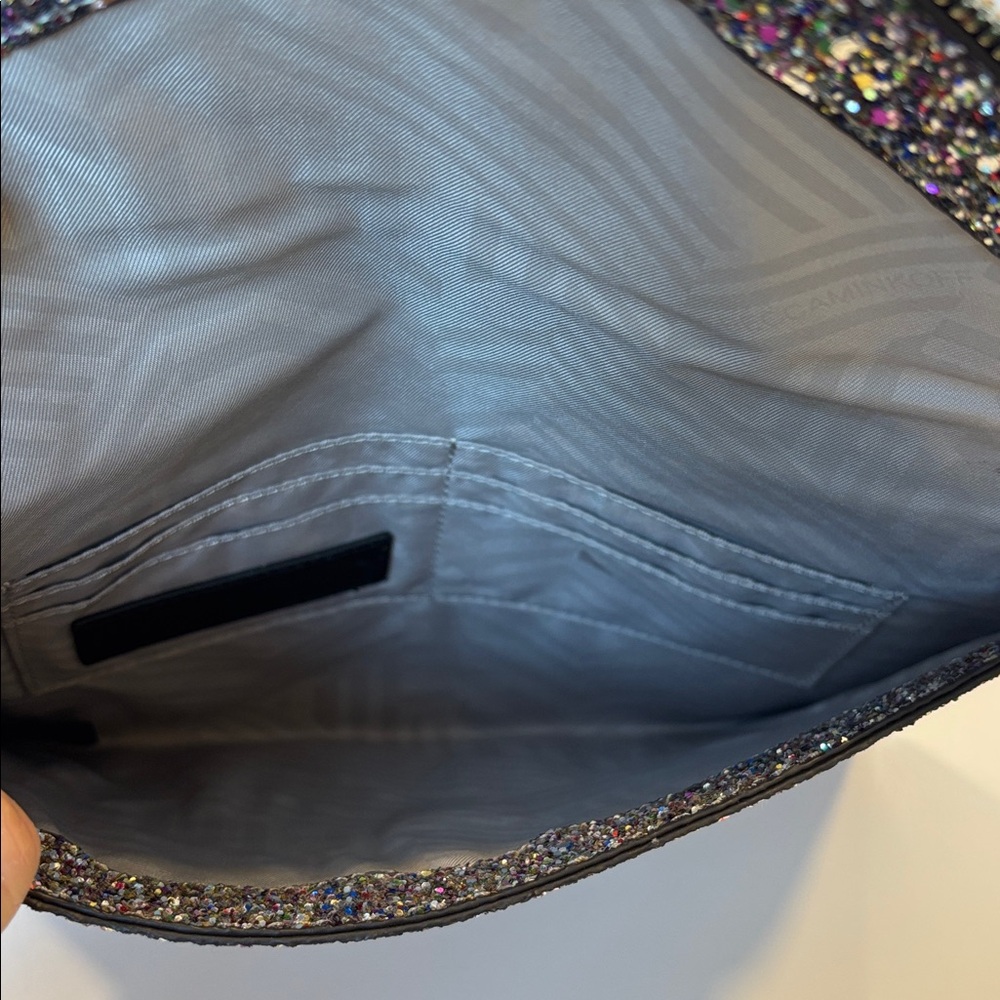 Rebecca Minkoff Glitter Envelope Clutch Like New - Picture 8 of 11